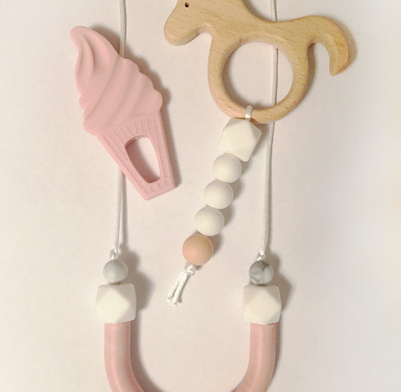 silicone teething toys baby mum necklace