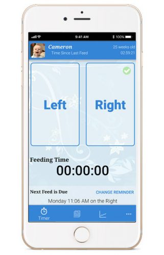 Baby Feed Timer app breastfeed bottle feed side tracking