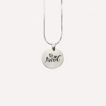 so loved silver quote pendant necklace charm