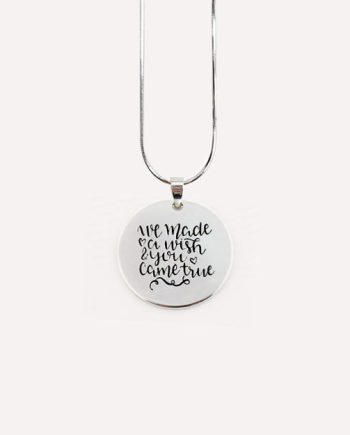 we made a wish and you came true silver charm pendant australia