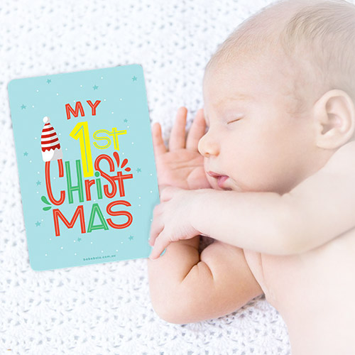 free baby milestone card printable christmas xmas 1