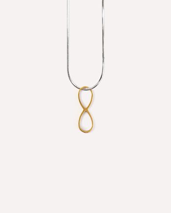 gold infinity charm necklace pendant